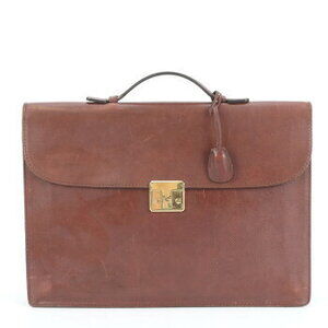 Bottega Veneta leather business bag briefcase tote brown